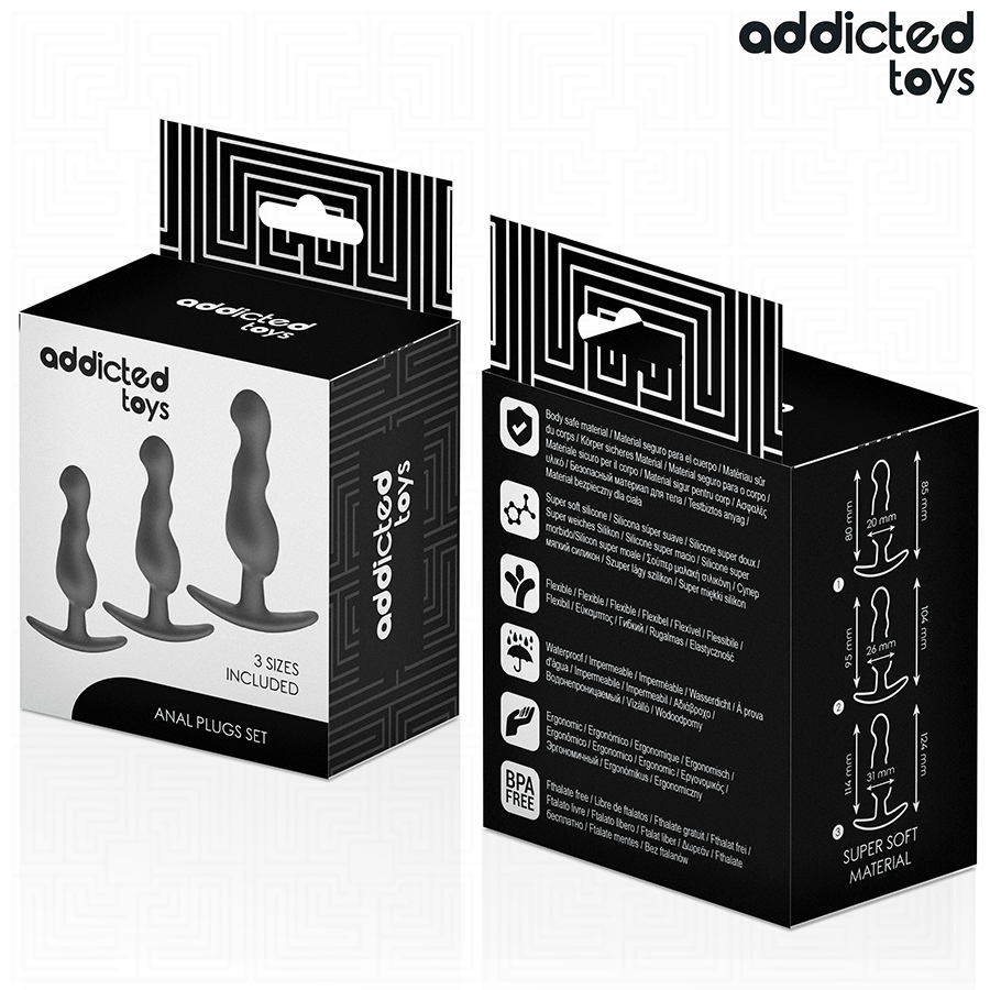 ADDICTED TOYS - SET VAN 3 ANAL PLUG SILICONE MODEL 1