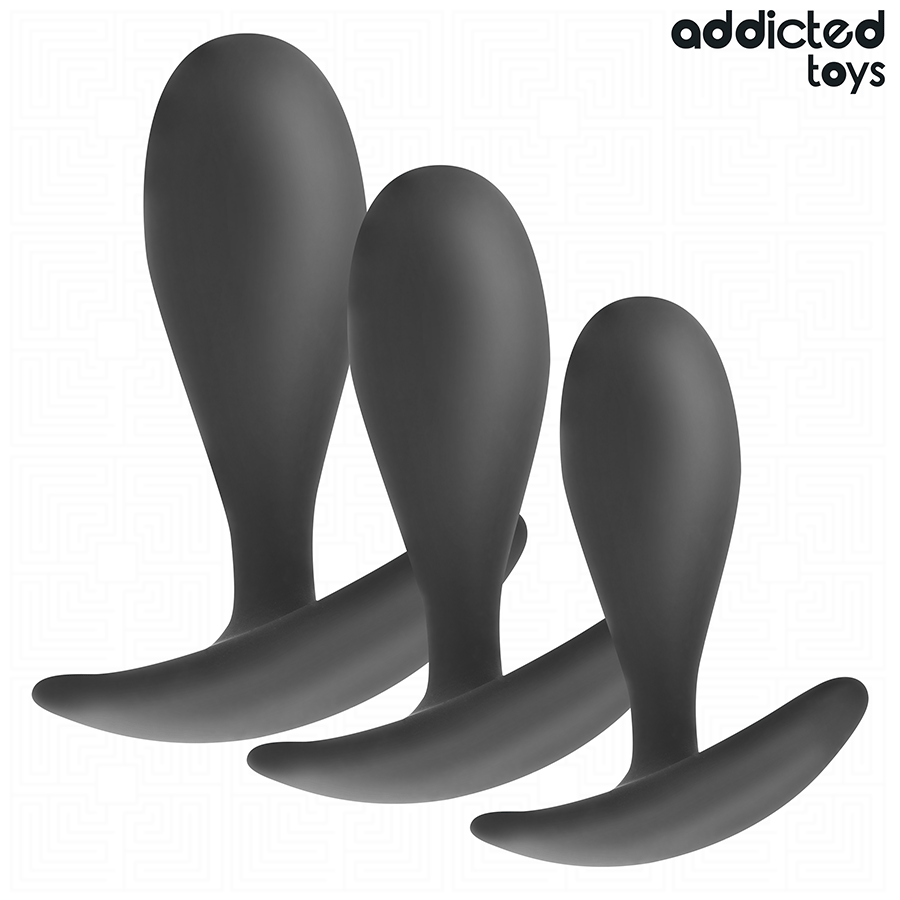 ADDICTED TOYS - SET VAN 3 ANAALPLUGGEN SILICONEN MODEL 2