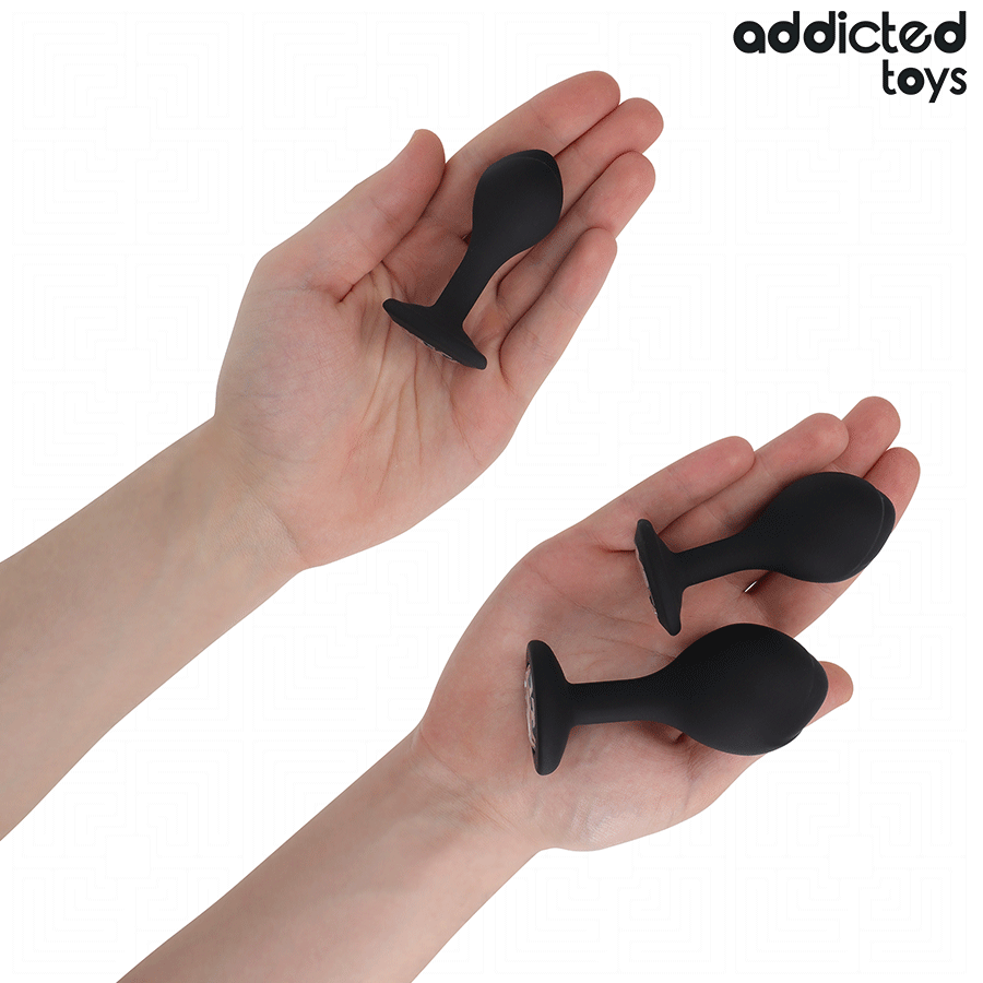 ADDICTED TOYS - SET VAN 3 ANALE PLUGGEN SILICONE MET JUWEEL