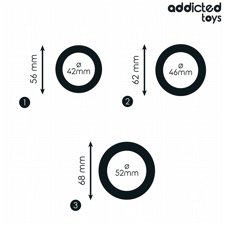 ADDICTED TOYS - SET VAN PLATTE SILICONEN RINGEN