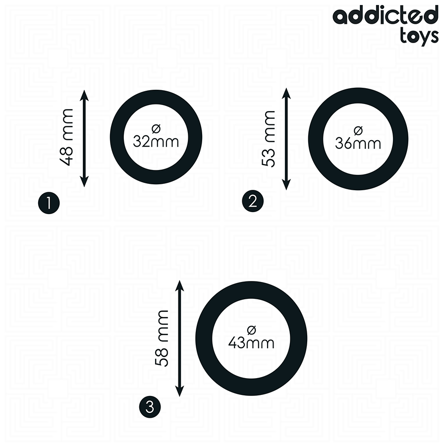 ADDICTED TOYS - SET SILICONEN RINGEN MODEL 1