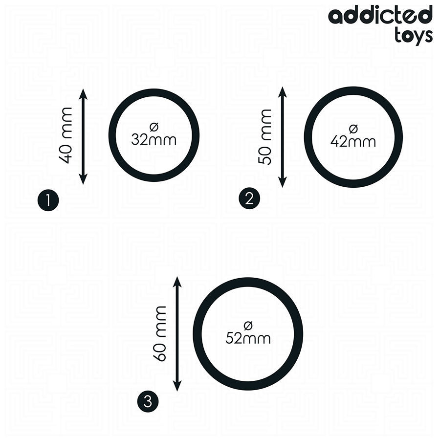 ADDICTED TOYS - SET SILICONEN RINGEN MODEL 2