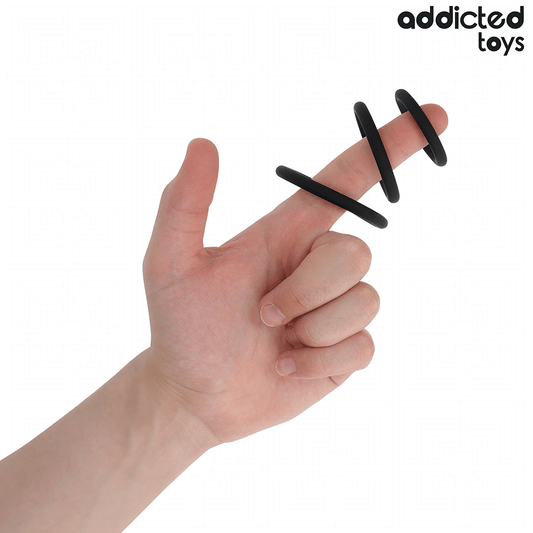 ADDICTED TOYS - SET SILICONEN RINGEN MODEL 2