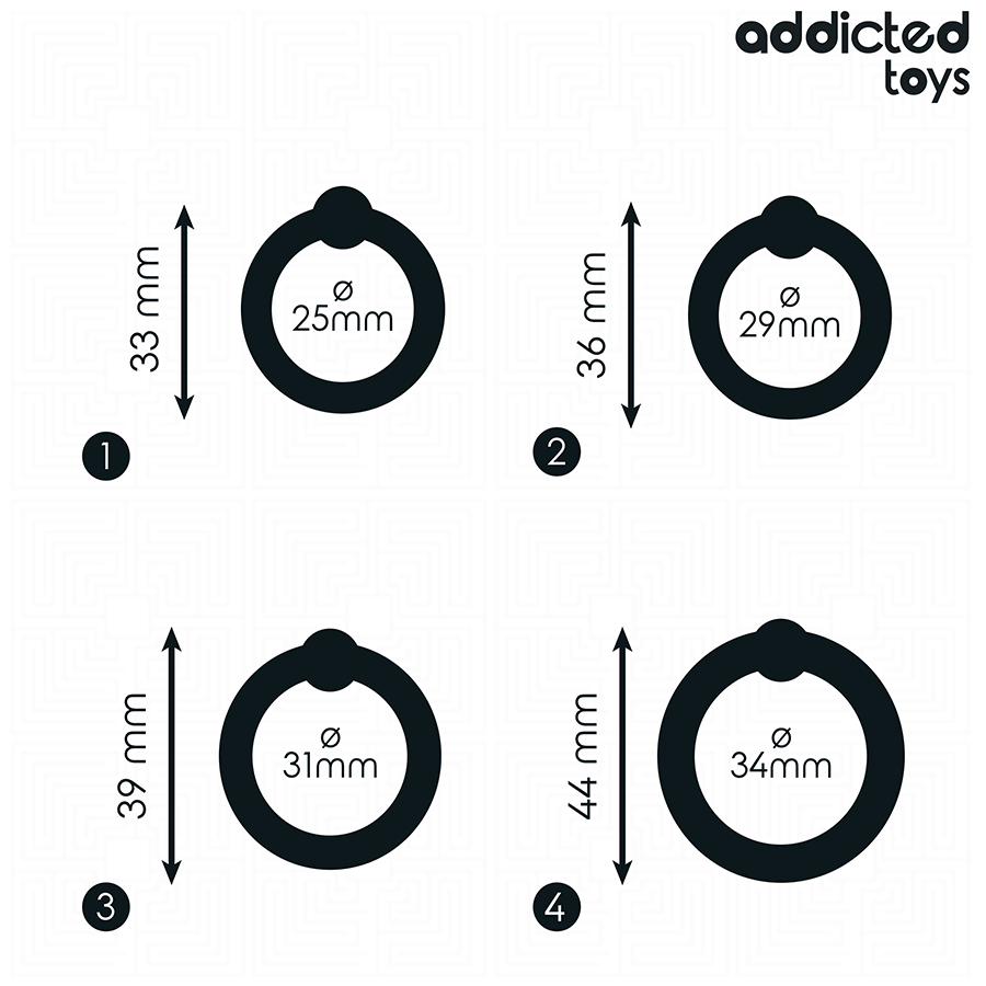 ADDICTED TOYS - SET VAN DRUK SILICONEN RINGEN