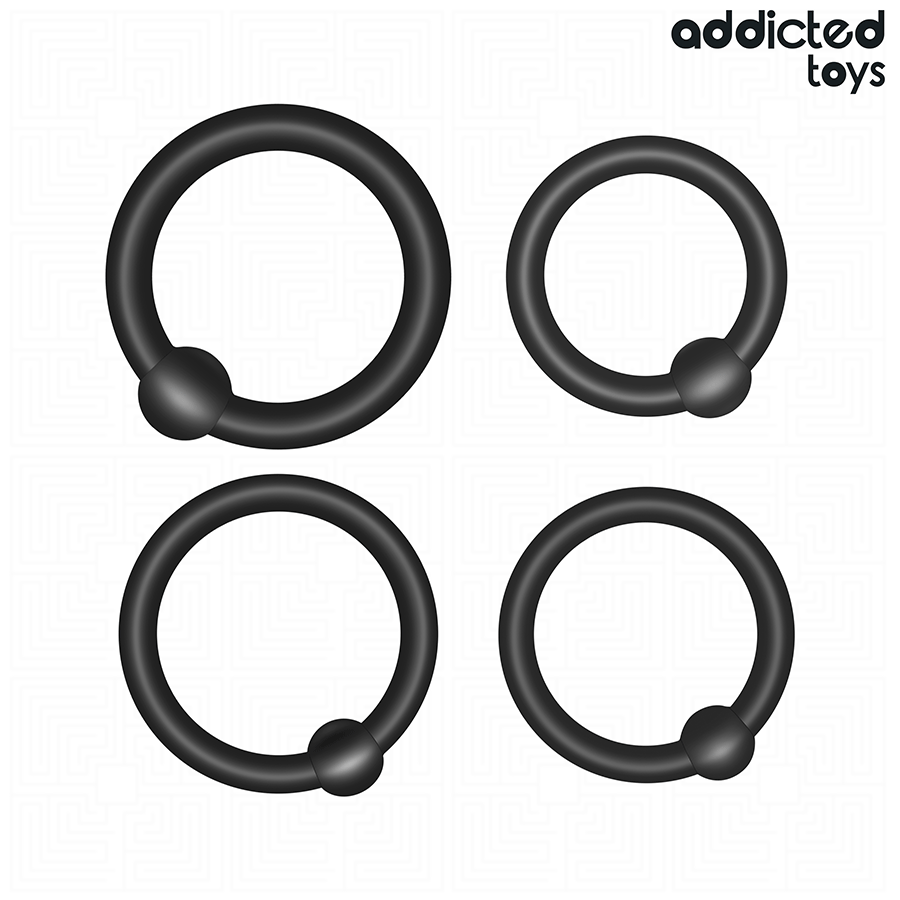 ADDICTED TOYS - SET VAN DRUK SILICONEN RINGEN