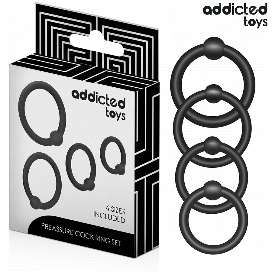ADDICTED TOYS - SET VAN DRUK SILICONEN RINGEN