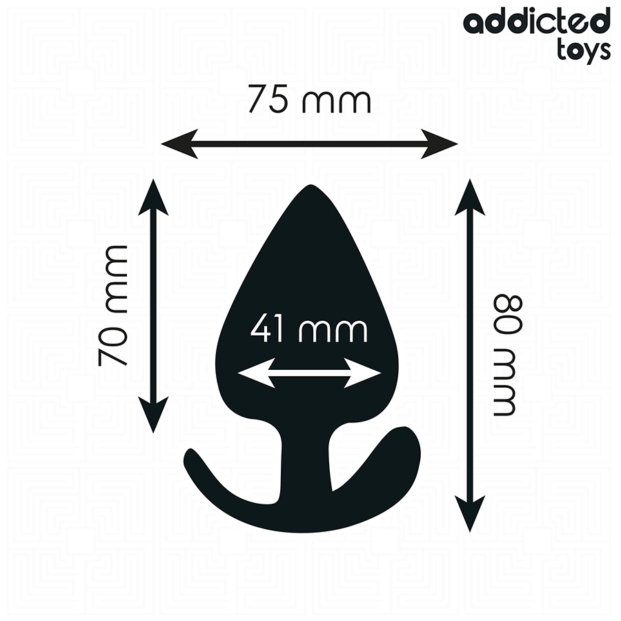 ADDICTED TOYS - BUTTPLUG SILICONE MAAT L 8 CM