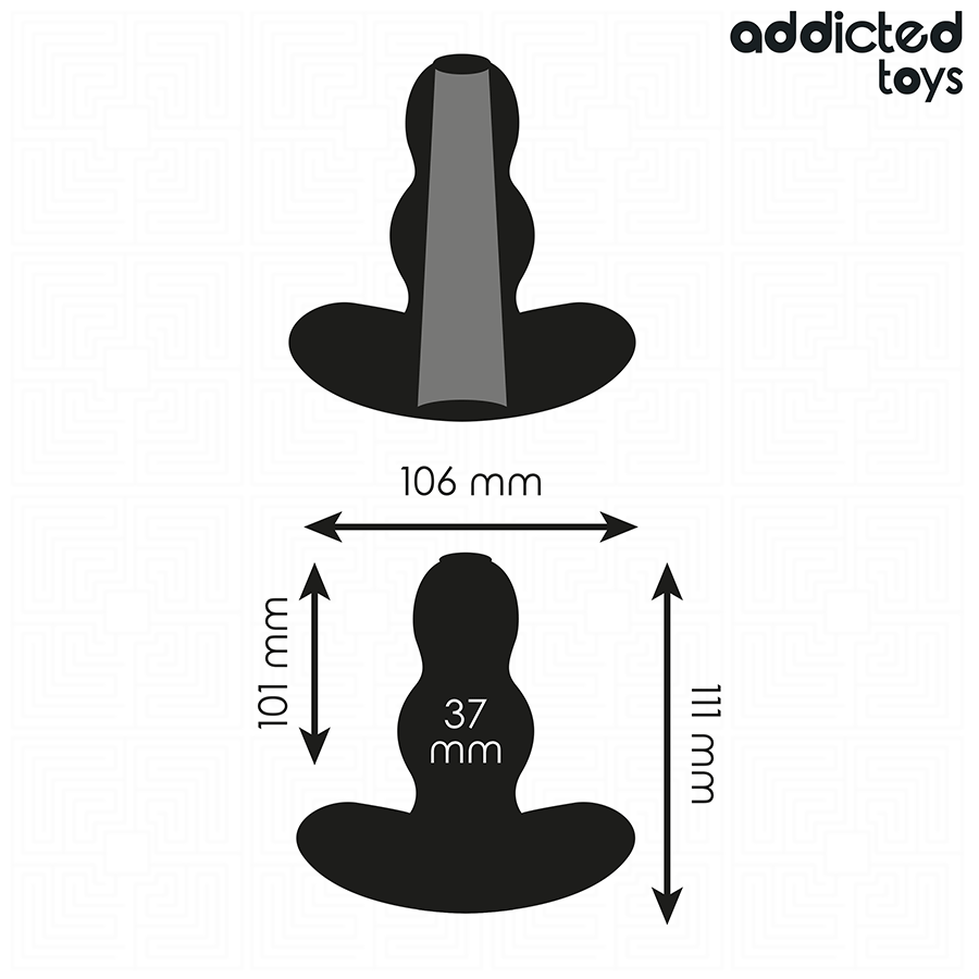 ADDICTED TOYS - HOLLE ANALE PLUG SILICONEN MAAT L 11,1 CM