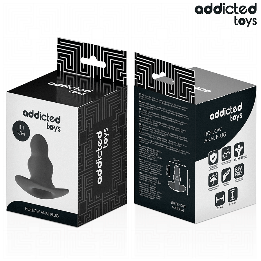 ADDICTED TOYS - HOLLE ANALE PLUG SILICONEN MAAT L 11,1 CM