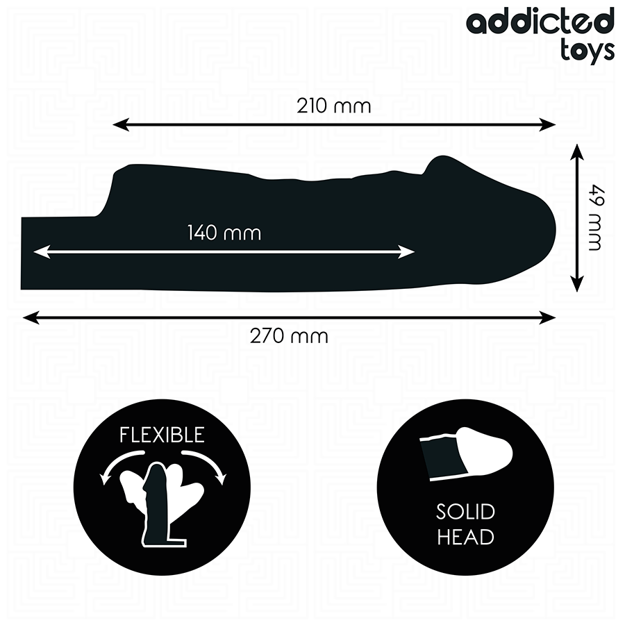 ADDICTED TOYS - TRANSPARANTE PENISHULS MAAT M 27 CM
