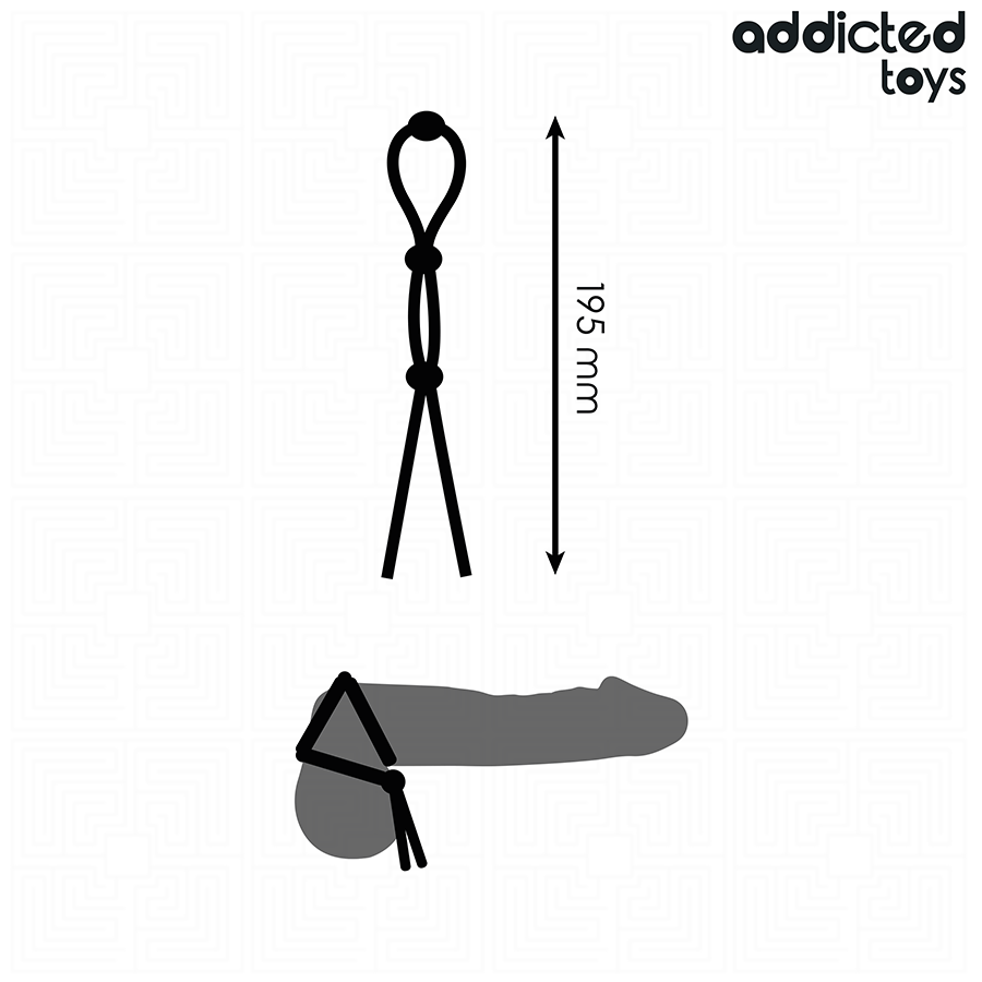 ADDICTED TOYS - SILICONEN TOUW VOOR DE TRIPLE LOOP PENIS