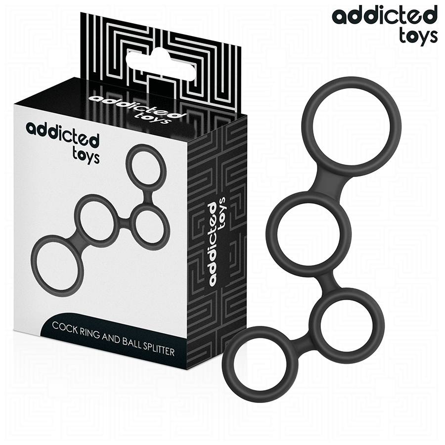 ADDICTED TOYS - PENISRING MET VERDELERS VOOR TESTIKELS