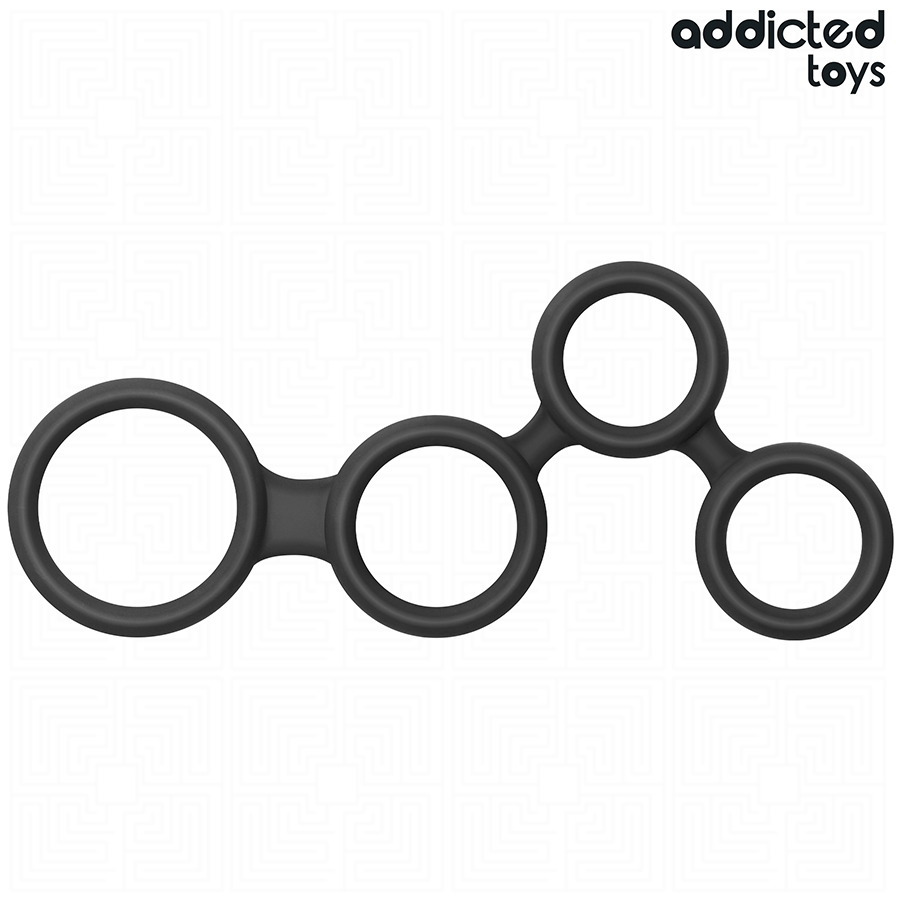 ADDICTED TOYS - PENISRING MET VERDELERS VOOR TESTIKELS