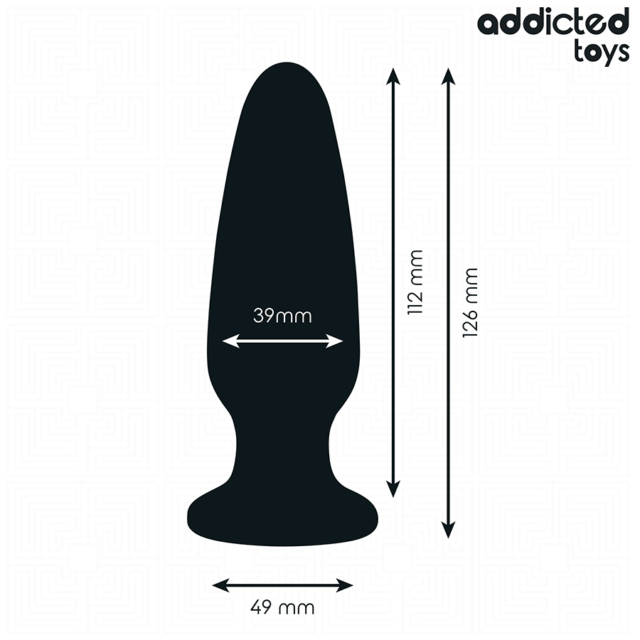 ADDICTED TOYS - ANAALPLUG MET JUWEEL SILICONEN MAAT L 12,6 CM
