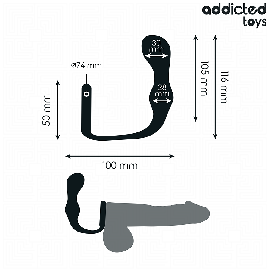 ADDICTED TOYS - BUTTPLUG MET RING SILICONE MODEL 3