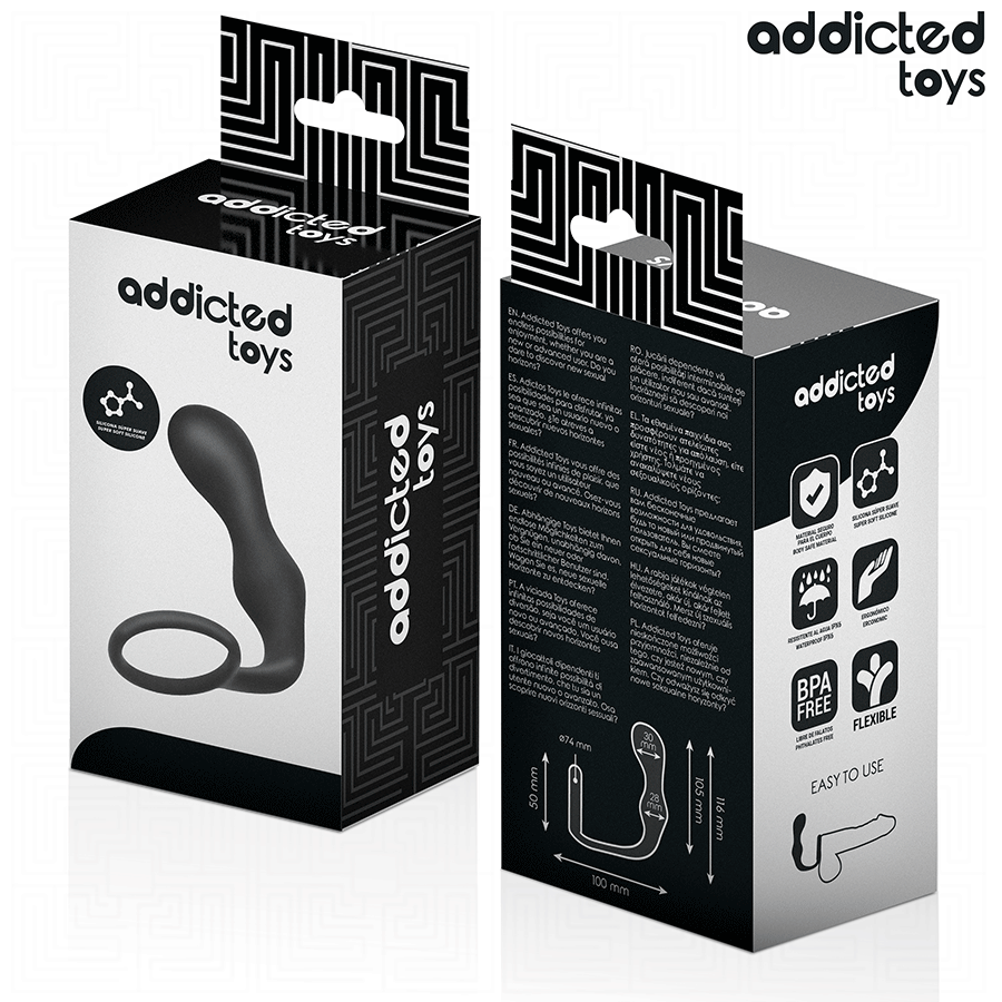 ADDICTED TOYS - BUTTPLUG MET RING SILICONE MODEL 3