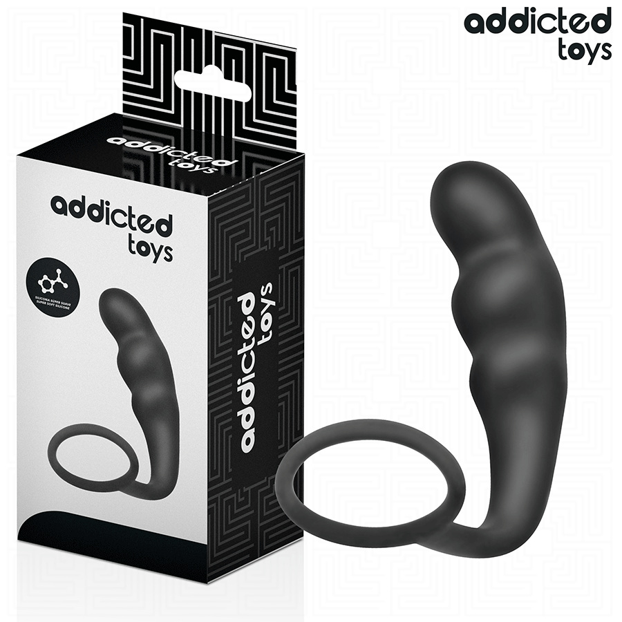 ADDICTED TOYS - BUTTPLUG MET RING SILICONE MODEL 4
