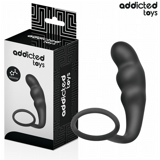 ADDICTED TOYS - BUTTPLUG MET RING SILICONE MODEL 4