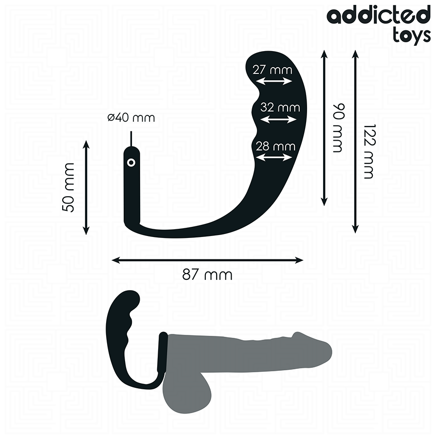 ADDICTED TOYS - BUTTPLUG MET RING SILICONE MODEL 4