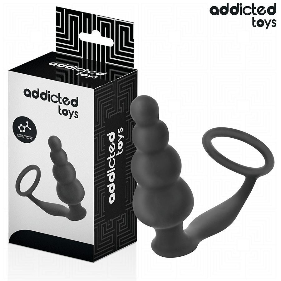 ADDICTED TOYS - BUTTPLUG MET RING SILICONEN MODEL 5