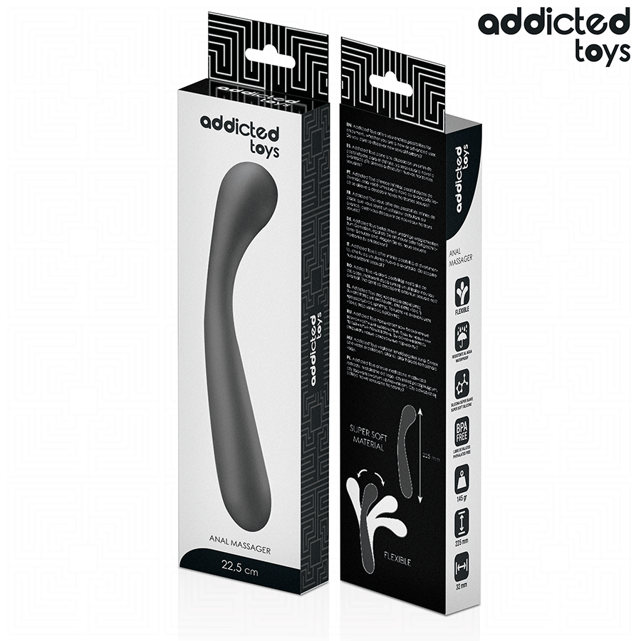ADDICTED TOYS - DUBBELE ANAAL MASSAGER SILICOON 22,5 CM