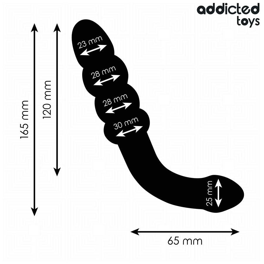 ADDICTED TOYS - DUBBELE ANAAL MASSAGER SILICOON 16,5 CM