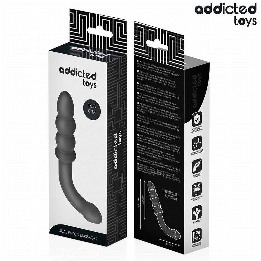 ADDICTED TOYS - DUBBELE ANAAL MASSAGER SILICOON 16,5 CM