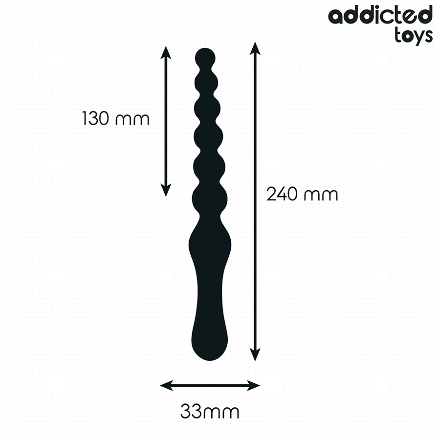 ADDICTED TOYS - DUBBELE ANAAL MASSAGER SILICONE 24 CM