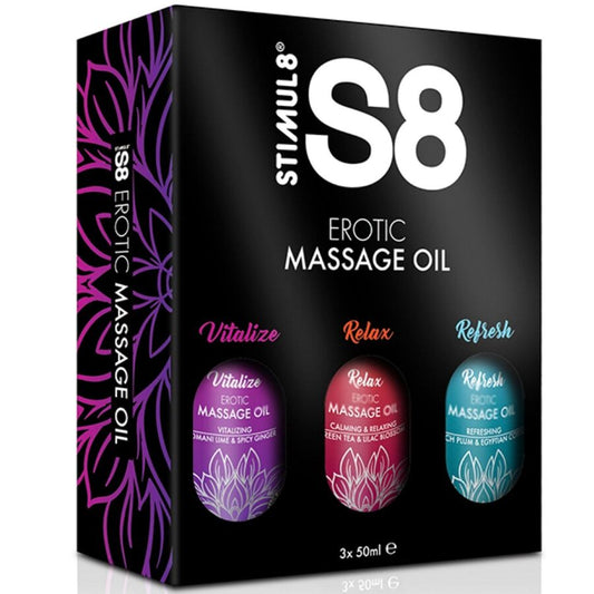STIMUL8 - S8 MASSAGEOLIE BOX 3 X 50 ML