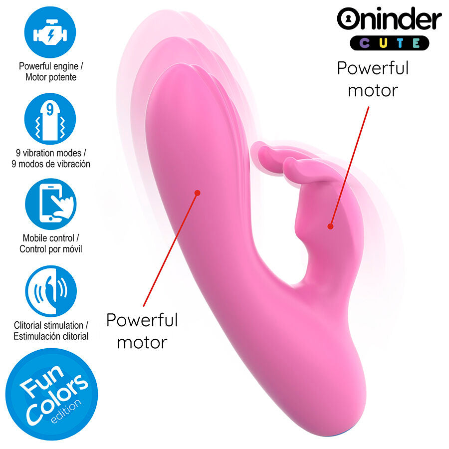ONINDER CUTE - LOVE BUNNY VIBRATOR G-SPOT CLITORIS - GRATIS WERELDWIJDE APP