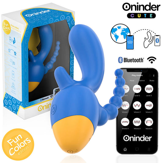 ONINDER CUTE - LOVE 3 SOME TRIPLE VIBRATOR - GRATIS WERELDWIJDE APP