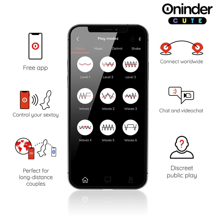 ONINDER CUTE - LOVE BUTT VIBRATING ANALPLUG DILATOR - WERELDWIJDE GRATIS APP
