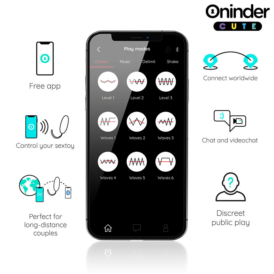 ONINDER CUTE - LOVE PLEASURE TRILLEND EI - DRAAIENDE SILICONEN EDELSTENEN - GRATIS WERELDWIJDE APP
