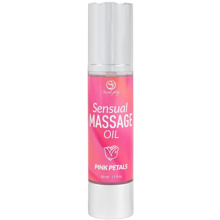 SECRETPLAY - ROZE BLOEMBLAADJES MASSAGEOLIE