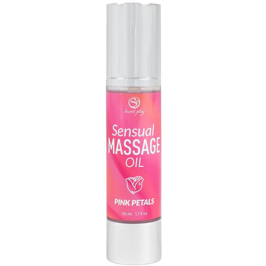 SECRETPLAY - ROZE BLOEMBLAADJES MASSAGEOLIE