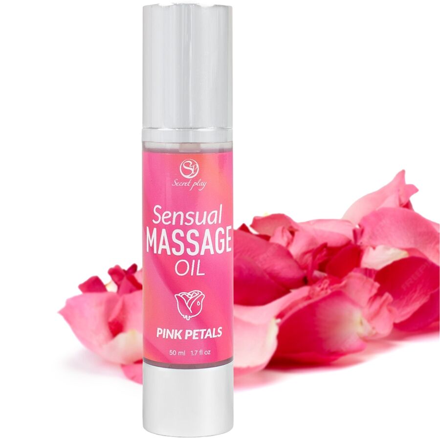 SECRETPLAY - ROZE BLOEMBLAADJES MASSAGEOLIE