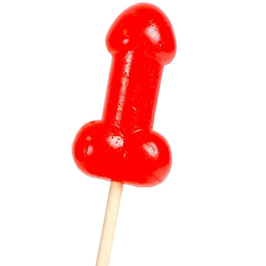SECRETPLAY - KERSEN CANDY PENIS LOLLIPOP MET PIKANT WARMTE-EFFECT