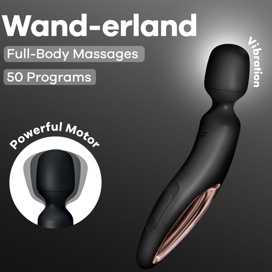 SATISFYER - WAND ERLAND VIBRERENDE MASSAGER ZWART