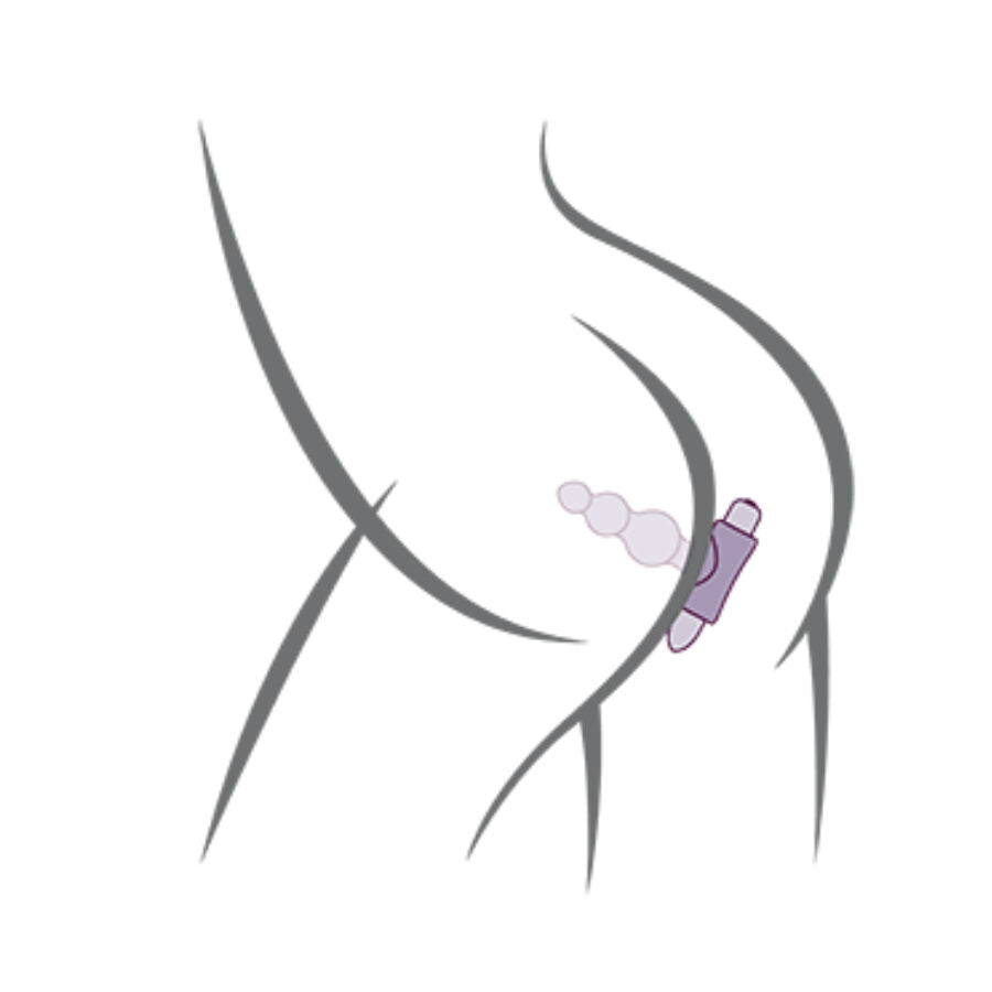 ROCKS- OFF - PETITE SENSATIONS ANAL PLUG VIBRATOR ZWART MET BELLETJES