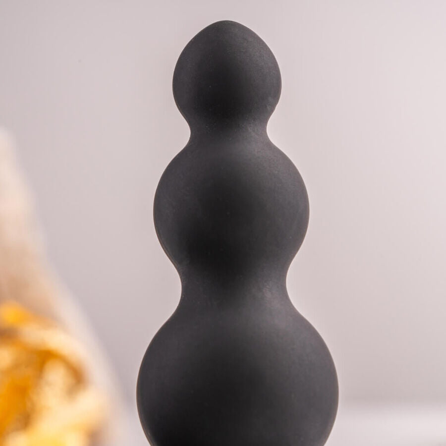 ROCKS- OFF - PETITE SENSATIONS ANAL PLUG VIBRATOR ZWART MET BELLETJES