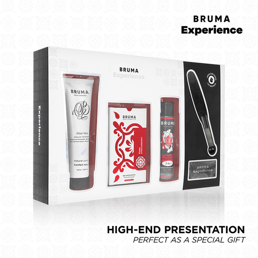BRUMA XPERIENCE - ZOETE AARDBEI VERLEIDING KIT MET ORGASMEVERSTERKER