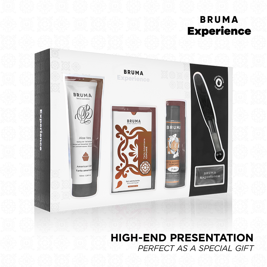 BRUMA XPERIENCE - KIT MET ZOETE AMERIKAANSE TAARTVERLEIDING MET ORGASMEVERSTERKER