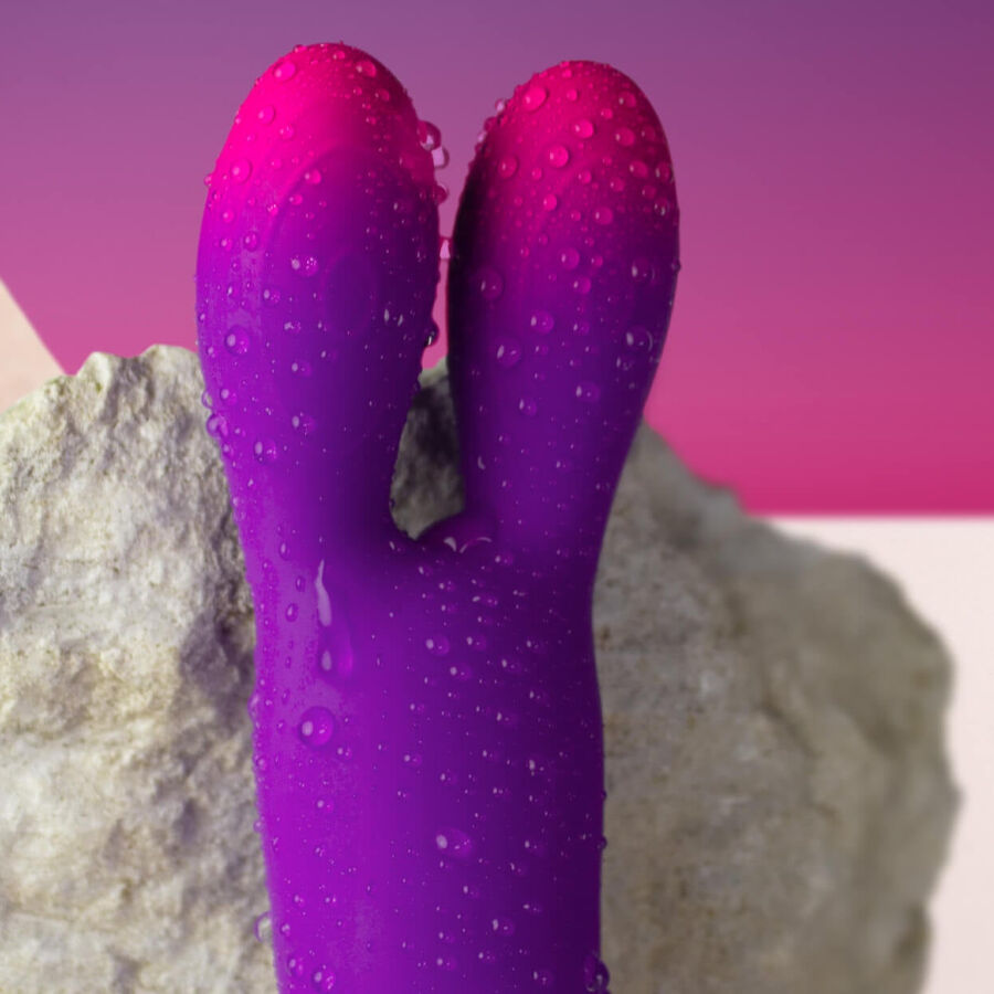 ROCKS- OFF - GLO-GIRL BUNNY PAARSE FLEXIBELE VIBRATOR