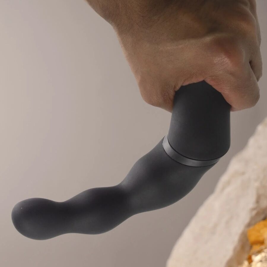 ROCKS-OFF - ZWARTE PROSTAAT- EN ANALE VIBRATOR ADAPTER