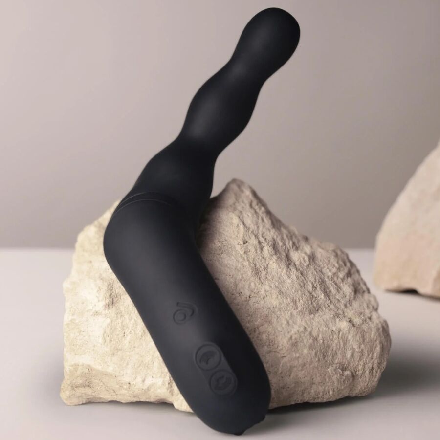 ROCKS-OFF - ZWARTE PROSTAAT- EN ANALE VIBRATOR ADAPTER
