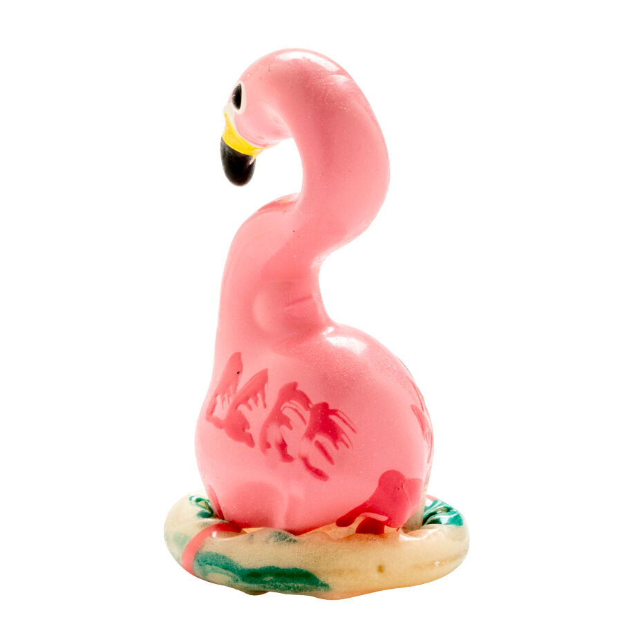 CONDOMERIE - HANDGESCHILDERDE FUN CONDOMS FLAMINGO ROZE