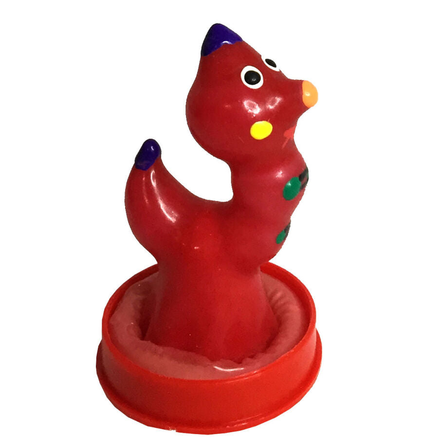 CONDOMERIE - HANDGESCHILDERDE FUN CONDOMS WORM