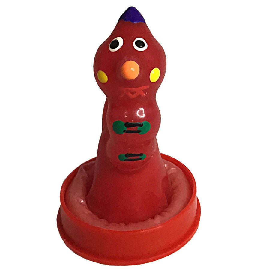 CONDOMERIE - HANDGESCHILDERDE FUN CONDOMS WORM