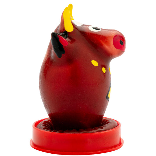 CONDOMERIE - HANDGESCHILDERDE NIEUWIGHEID CONDOMS STIER MODEL 1