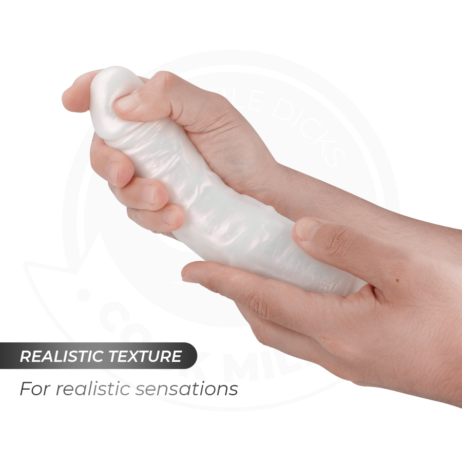 COCK MILLER - DILDO MET ZUIGNAP, LICHT EN TRILLING MET AFSTANDSBEDIENING WIT 20,5 CM